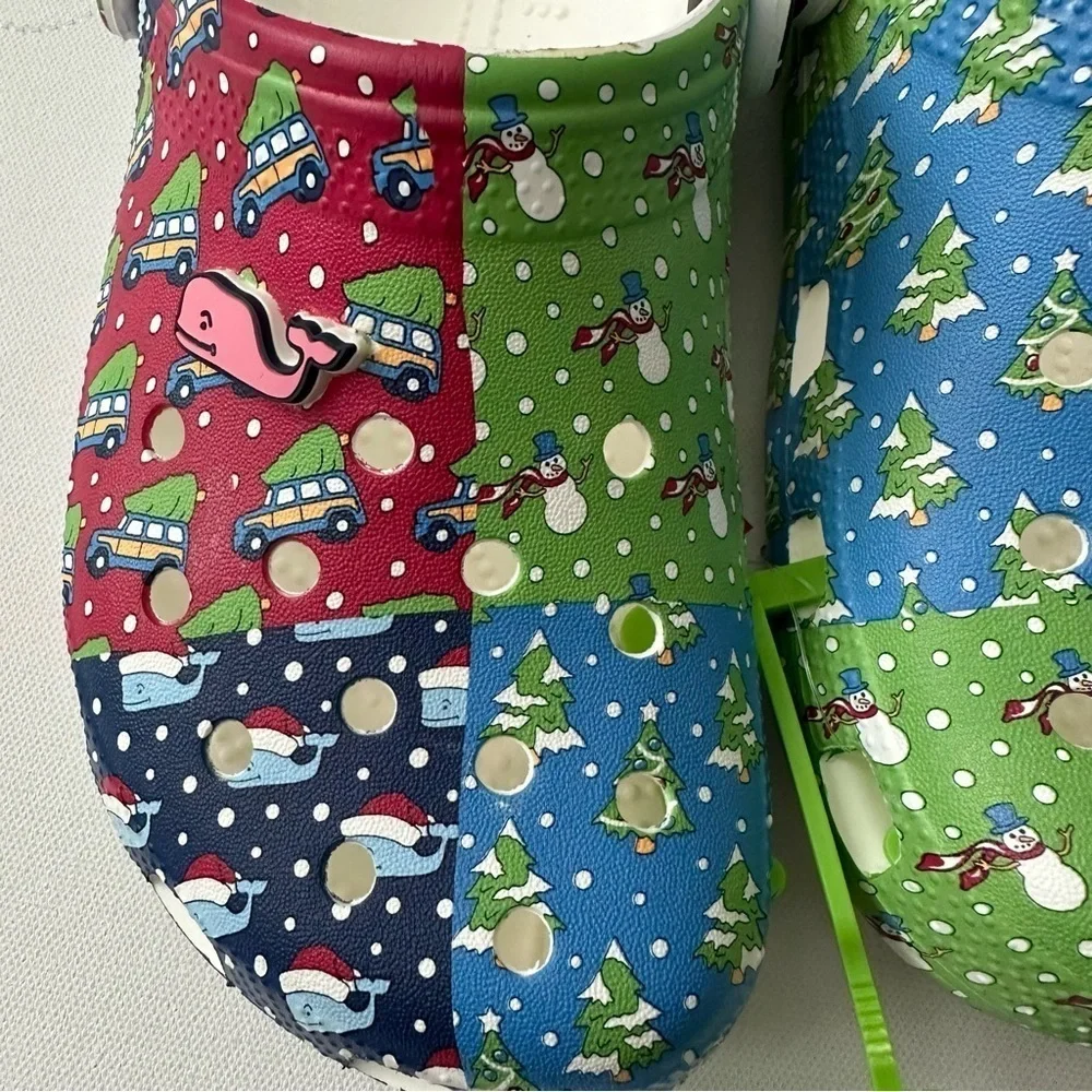 CROCS x Vineyard Vines HOLIDAY PATCHWORK CLOGS Size 3 Kids